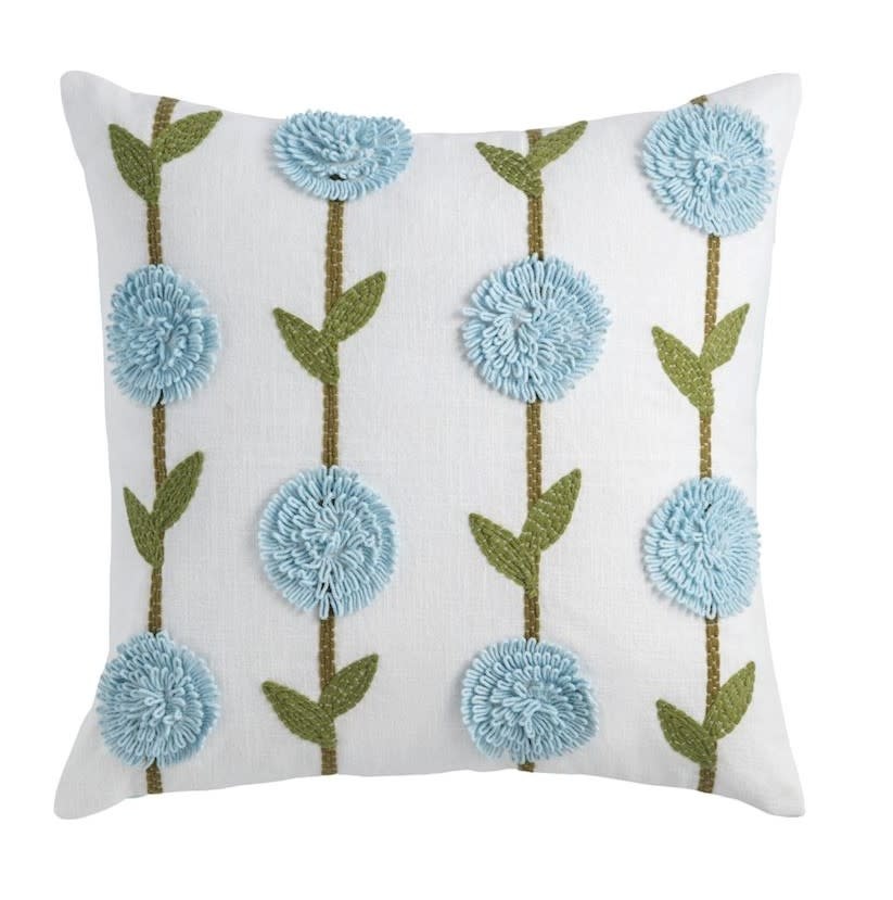 Mudpie Blue Hydrangea Pillow.