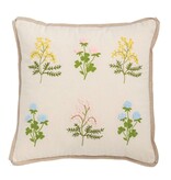 Mudpie Square Floral Embroidery Pillow.