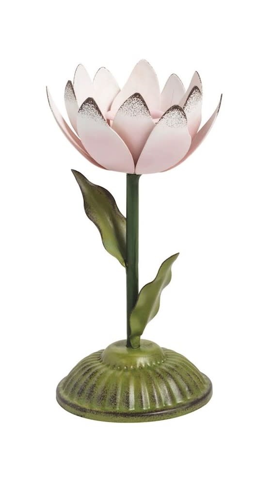 Mudpie Small Metal Flower Taper Holder.