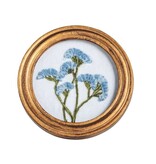 Mudpie Blue Framed Floral Embroidery