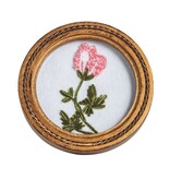 Mudpie Pink Framed Floral Embroidery