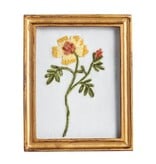 Mudpie Yellow Framed Floral Embroidery