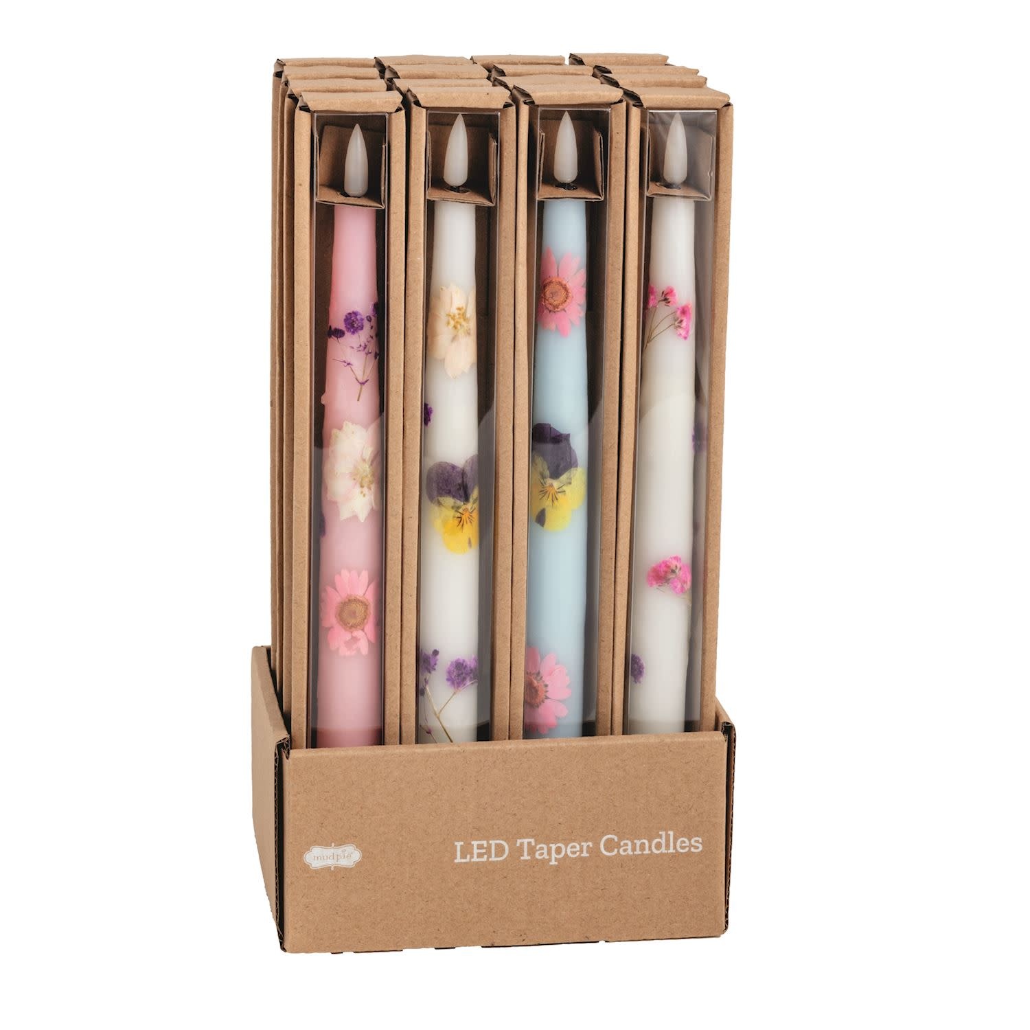 Mudpie Flower Flameless Taper Candles