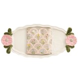 Mudpie Flower Handle Tray & Napkin Set.
