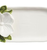 Mudpie White Flower Everything Plate.