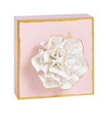 Mudpie Pink Dimensional Flower Plaque.