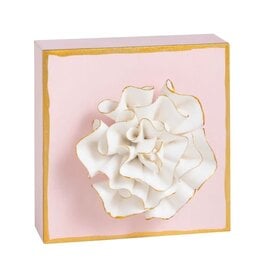 Mudpie Pink Dimensional Flower Plaque.
