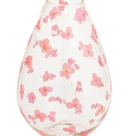 Mudpie Large Pink Pressed Flower Vase.