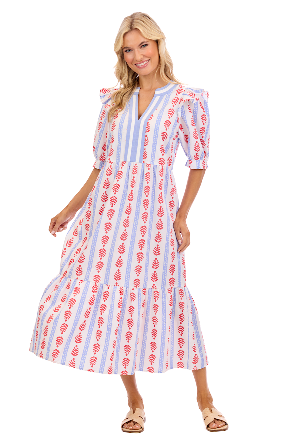 Mudpie Jonah Midi Dress Large