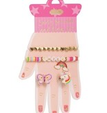 Mudpie Hot Pink Bracelets Rings Card