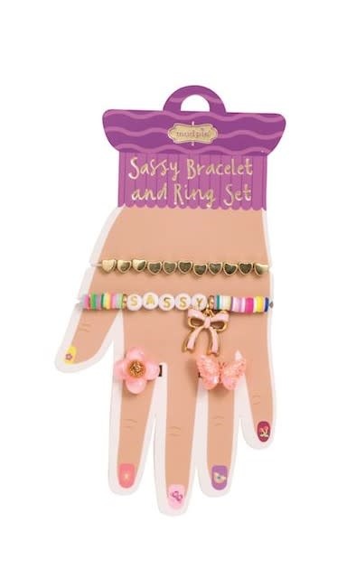 Mudpie Purple Bracelets Rings Card
