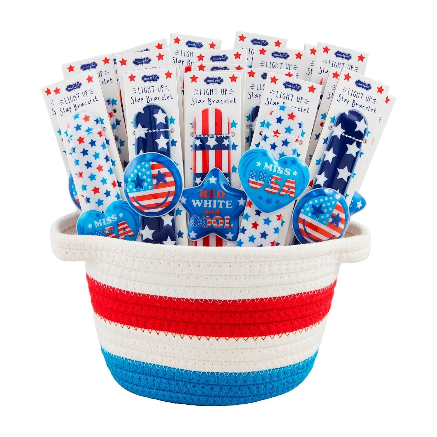 Mudpie Patriotic Light-Up Slap Bracelet (choice of 3 styles)