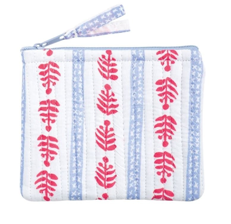 Mudpie White Americana Small Block Print Case