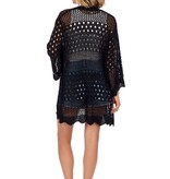 Mudpie Jeanie Crochet Cardigan-Black-One Size