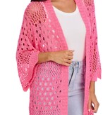 Mudpie Jeanie Crochet Cardigan-Pink-One Size