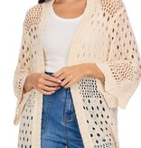 Mudpie Jeanie Crochet Cardigan-Wh