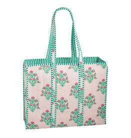 Mudpie Dahlia Block Print Tote