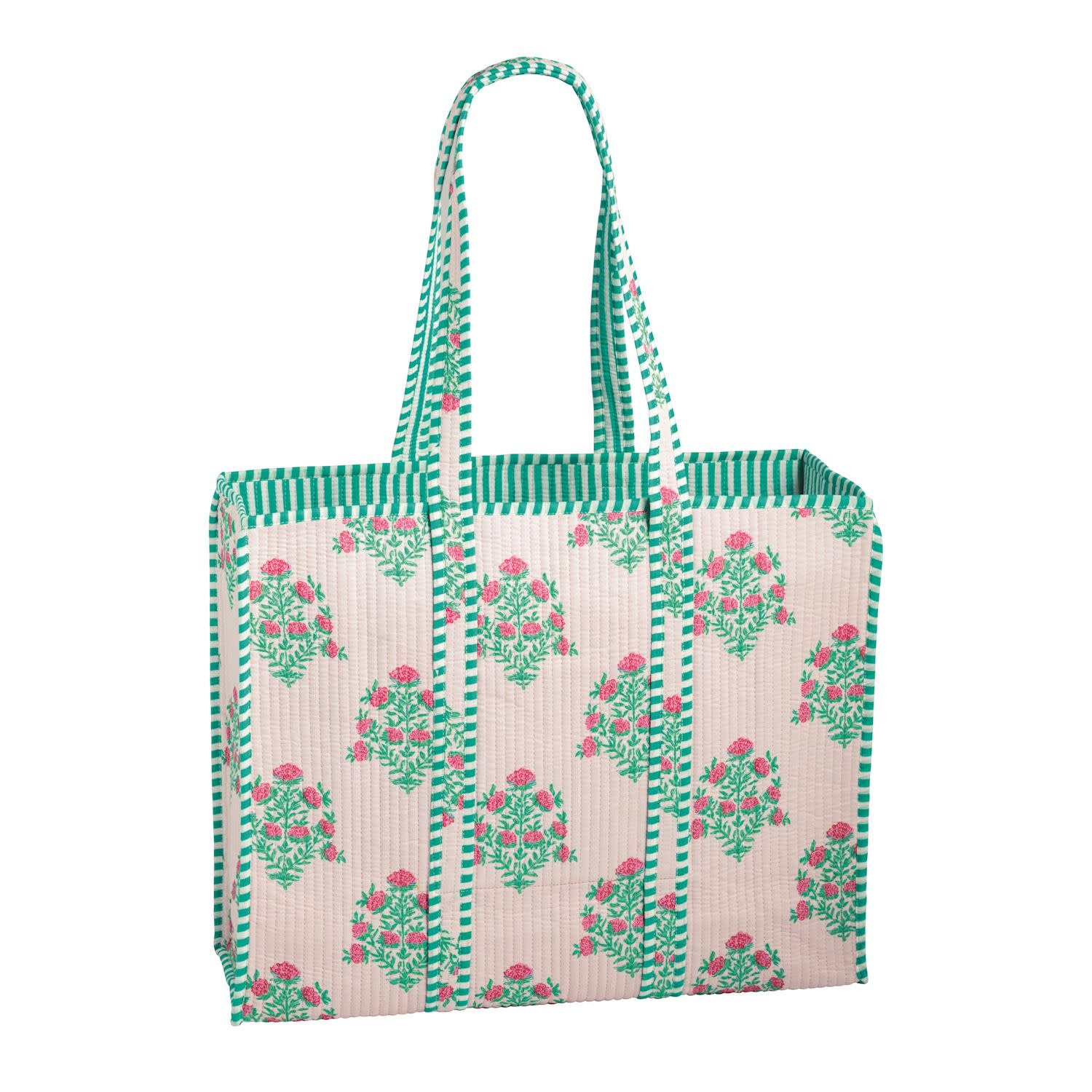 Mudpie Dahlia Block Print Tote