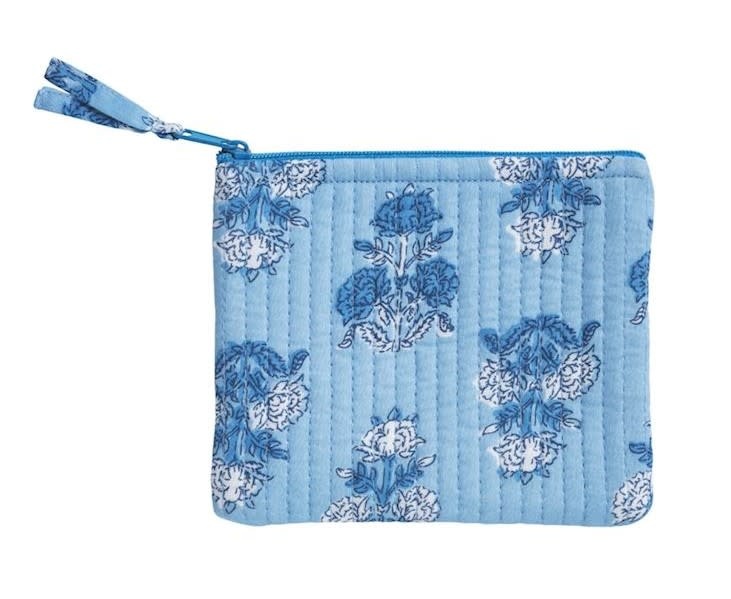 Mudpie Cornflower Blue Block Print Small Case