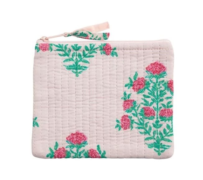 Mudpie Dahlia Pink Block Print Small Case