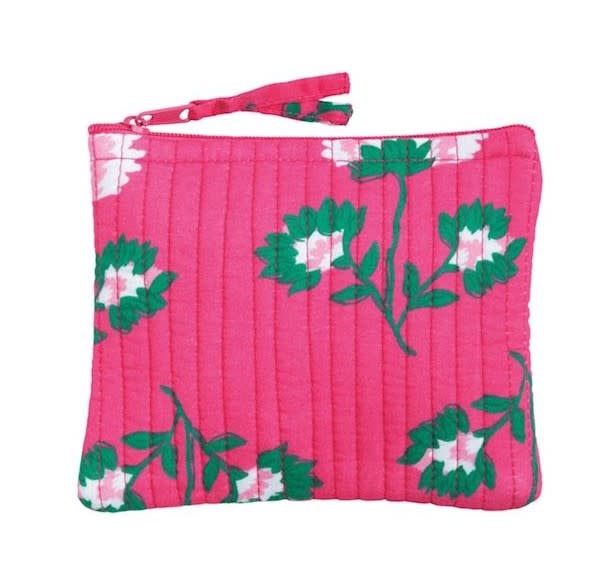 Mudpie Peony Pink Block Print Small Case