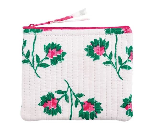 Mudpie Peony White Block Print Small Case