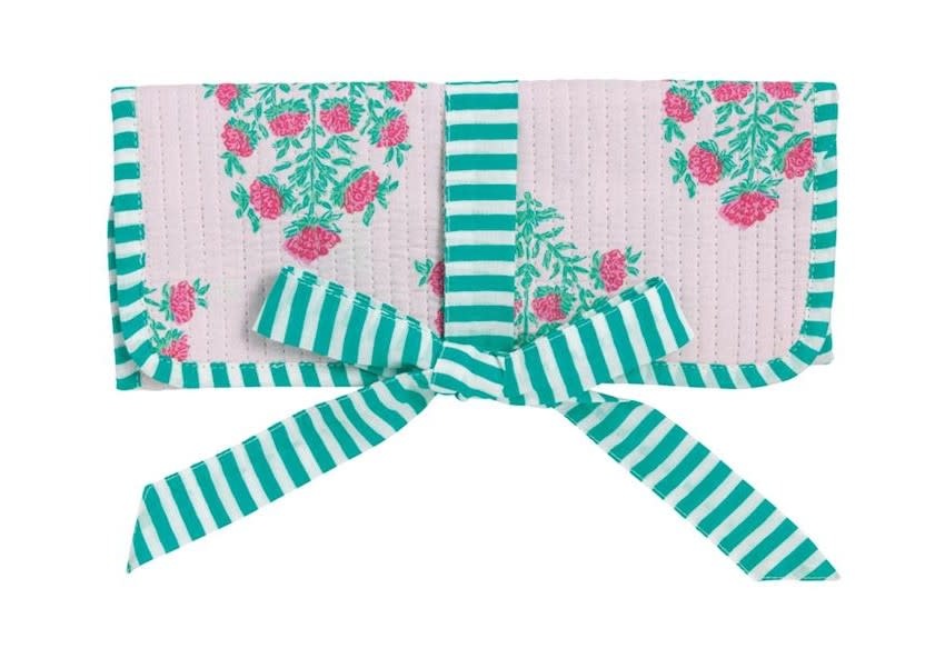 Mudpie Blush Block Pring Jewelry Roll