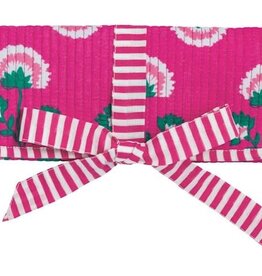 Mudpie Pink Block Print Jewelry Roll