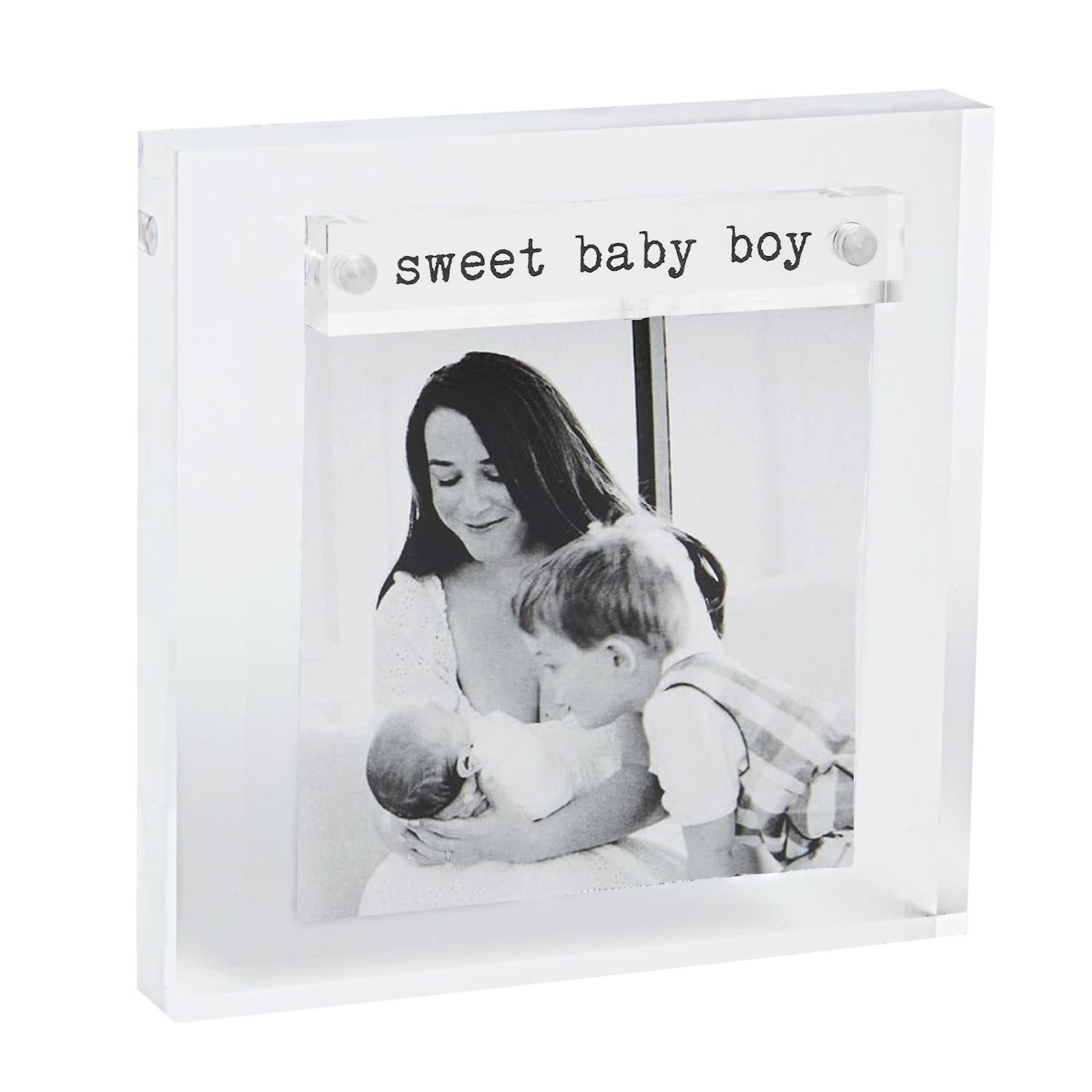 Mudpie Sweet Baby Boy Mini Acrylic Frame