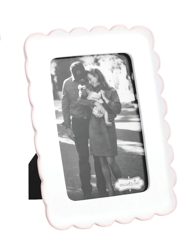 Mudpie Pink Scalloped Resin Frames