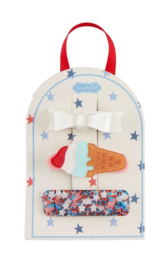 Mudpie Bow Fourth Hair Clips