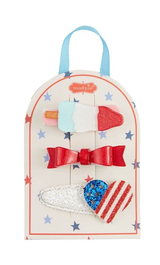 Mudpie Popsicle Fourth Hair Clips