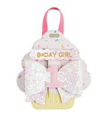 Mudpie Pink One Birthday Hair Clips