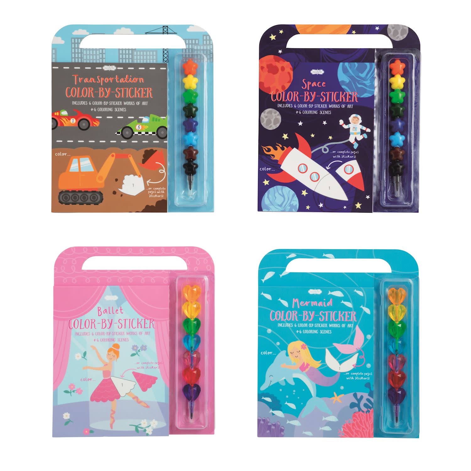 Mudpie Color-By-Sticker Sets