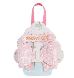 Mudpie White One Birthday Hair Clips