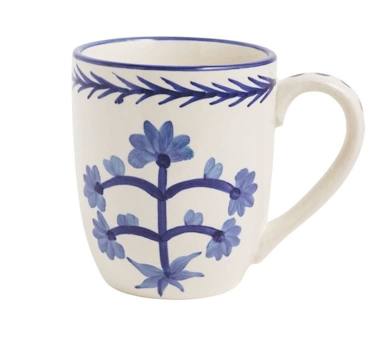 Mudpie Blue Floral Flourish Mug