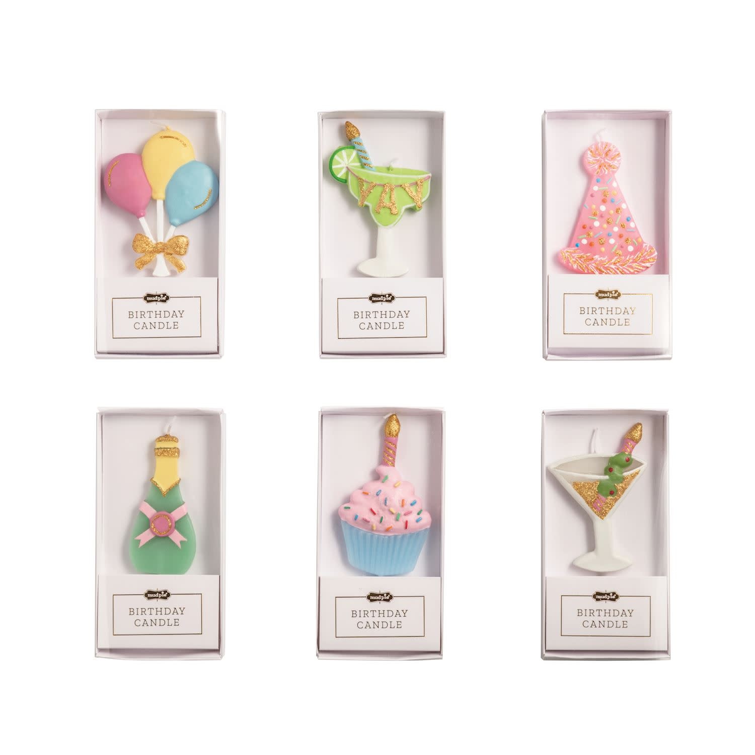 Mudpie Adult Shape Birthday Candle (choice of 6 styles)