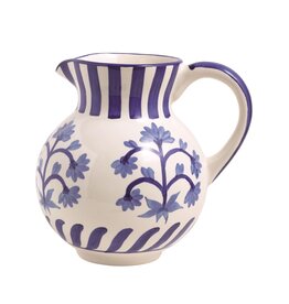 Mudpie Blue Floral Pitcher