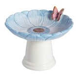 Mudpie Blue Flower Small Bird Bath