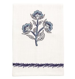Mudpie Blue Triple Flower Towel
