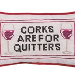 Mudpie Corks Needlepoint Pillow