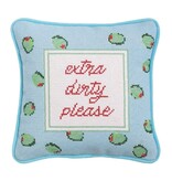 Mudpie Olives Needlepoint Pillow