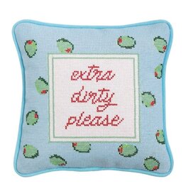 Mudpie Olives Needlepoint Pillow