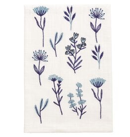 Mudpie Blue All Over Flower Towel