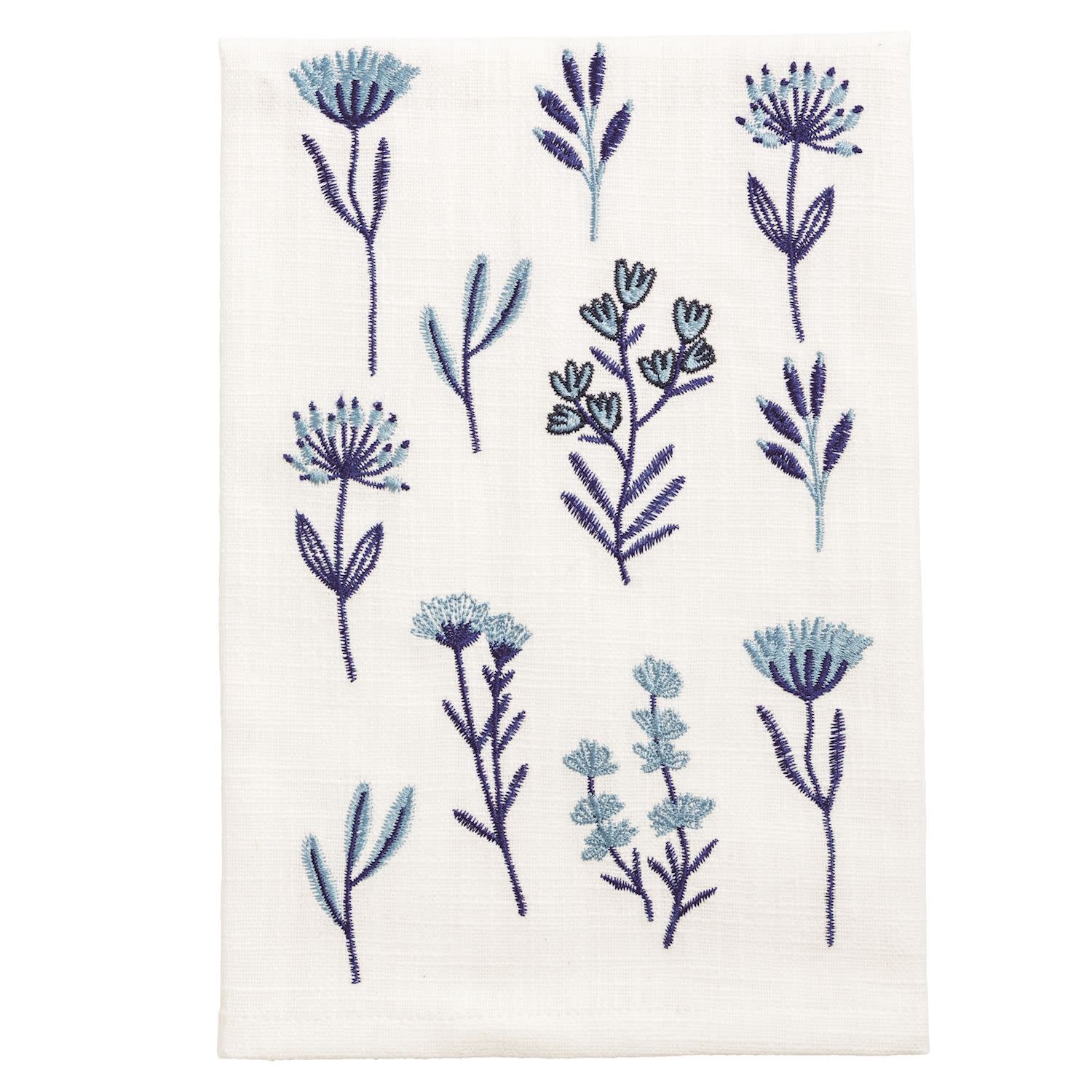 Mudpie Blue All Over Flower Towel