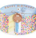 Mudpie Blue Singing Candle Holder Plate