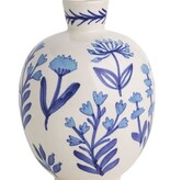 Mudpie Large Blue Floral Bud Vase