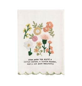 Mudpie World Embroidered Mom Towel
