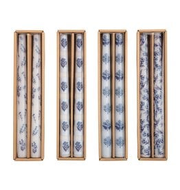 Mudpie Block Print Blue Taper Set (various)