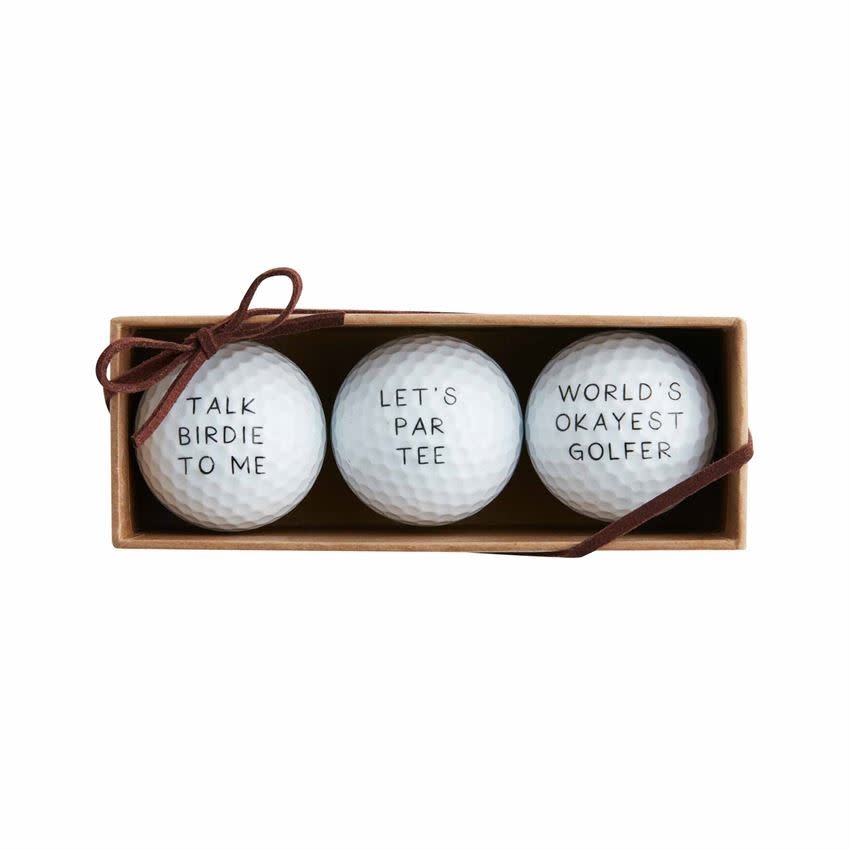 Mudpie Lets Par Tee Golf Ball Set